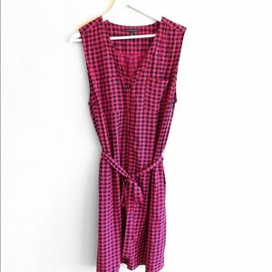 Tommy Hilfiger ShirtDress Navy Pink Houndstooth XL
